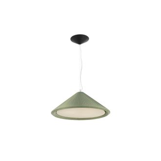 Faro Barcelona Faro Hue-in - L&aacute;mpara Colgante De Techo De C&uacute;pula Peque&ntilde;a Con 3 Luces Verde Oliva, E27