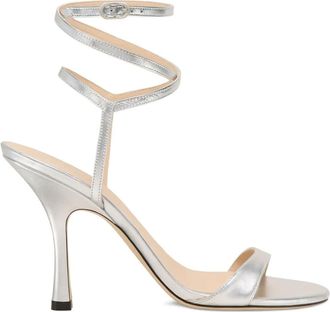 Stuart Weitzman Gewikkelde leren sandalen - Zilver