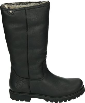 Panama Jack Sportieve hoge laarzen in zwart leer - Dames - Winterlaarzen - Zwart - 41 EU - Leer - Schoenen
