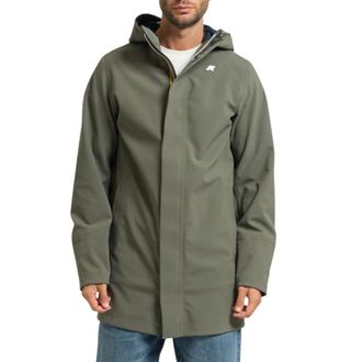 K-Way Groene Waterdichte Fleece Jas - Heren - Parka Jassen - Groen - M - Jassen