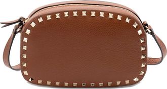 Valentino Garavani Borsa a tracolla Rockstud mini - Marrone