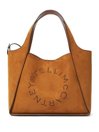 Stella McCartney Logo Top Handle tote bag - Brown