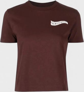 Jacquemus Womens Jacquemus Le T-Shirt Camargue Brown - Red - Size: 10/8