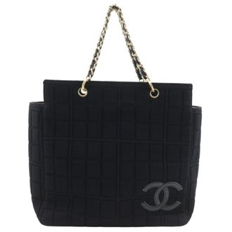 Chanel Black Jersey Tote Bag (Pre-Owned)