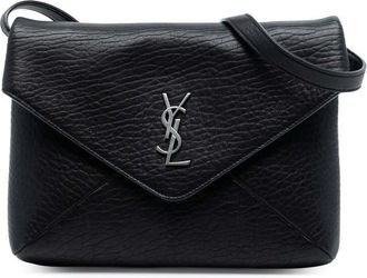 Saint Laurent Pre-owned Saint Laurent Lambskin Monogram Cassandre Envelope Messenger Bag BND801490A.1024
