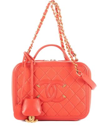 Chanel Matelass&eacute; Coco Mark Figliere schoudertas - Oranje