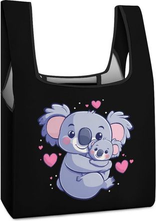 Generic Koala Mama Shopping Bag Reusable Grocery Tote Bag Foldable Handbag for Travel Picnic