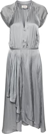 Zadig&Voltaire Randall satin midi dress - women - Recycled Polyester/Polyester - S - Grey