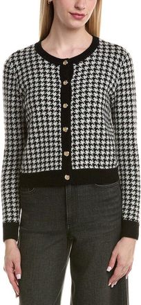 Bruno Magli Houndstooth Wool & Cashmere-Blend Cardigan