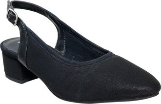 David Tate Silvana Slingback Pump in Black Micro at Nordstrom, Size 10.5