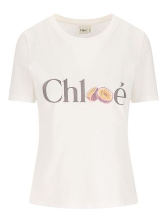 Chlo&eacute; Chlo&atilde;&copy; Logo Cotton T-Shirt