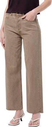 A Gold E Ren Flyweight High Waist Ankle Wide Leg Jeans in Trail at Nordstrom, Size 26