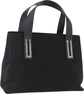 Ferragamo Pre-owned Canvas Handtas - Dames - Vintage Handtas - Zwart - ONE Size - Vintage