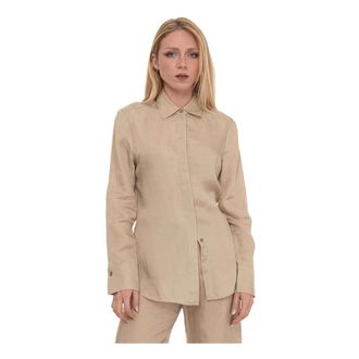 HUGO BOSS Hugo, Shirts, female, Beige, Size: 2XS Beruta2 Classical blouse