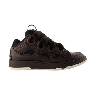 Lanvin Curb Dino Sneakers - Heren - Schoenen - Zwart - Maat: 44 EU Leer
