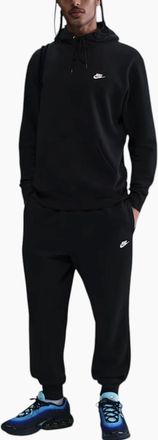 Nike Mens Nike Club Mens Tracksuit Pullover Embroidered Long Sleeve - Black - Size: XL