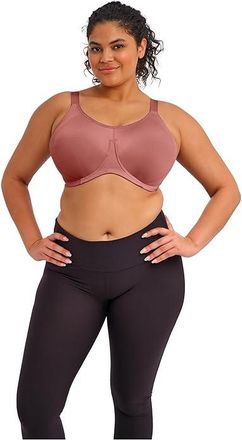 Elomi Energise Underwire High Impact Sport Bra with J Hook Womens Bra Rosewood : 40E (US 40DDD), Nylon/Elastane