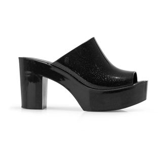 Melissa Platform Mule Sandalen Zwart - Dames - Muiltjes - Zwart - 38 EU - Schoenen