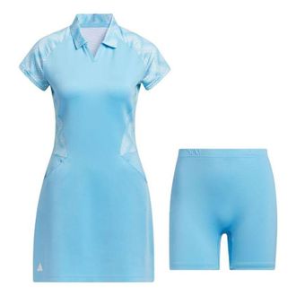 adidas (WMNS) adidas Ultimate365 Short Sleeve Dress Asia Sizing Light Blue IN9914