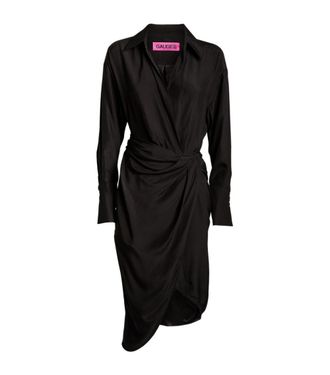 Gauge81 Black Silk Puno Shirt Dress Size S