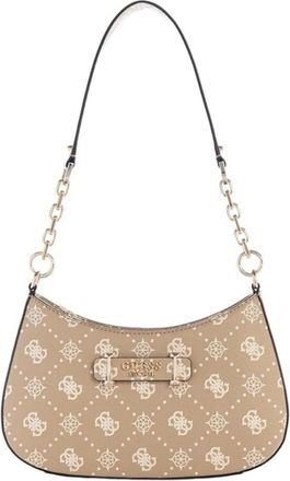 Guess Tassen, Dames, Bruin, ONE Size, Carrie Logo Schoudertas