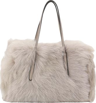 Abro Abro Leather Shearling LH Noelle Handbag Siena Beige
