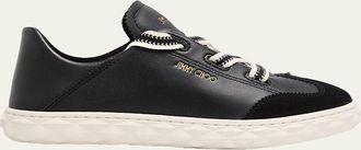 Jimmy Choo London Diamond Light Flex Mixed Leather Low-Top Sneakers