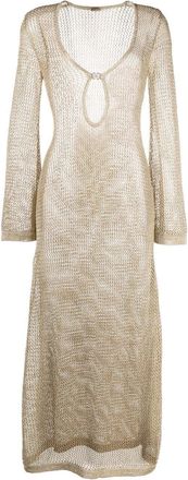 Dodo Bar Or Etta metallic mesh dress - women - Polyester - 42 - Gold