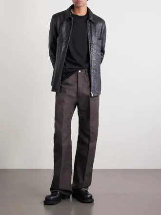 Rick Owens Geth Straight-Leg Organic Cotton-Blend Canvas Trousers