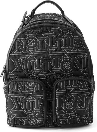 Louis Vuitton Black Monogram Noir Nylon Backpack Handbag (Pre-Owned)