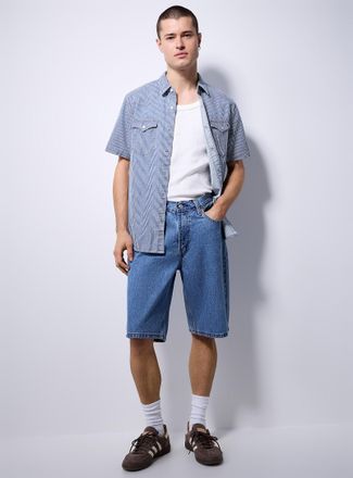 Levi's Mens 469 medium-blue jean Bermuda Shorts