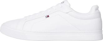 Tommy Hilfiger Schoenen, Heren, Wit, 40 EU, Leer, Essential Leather Lace-Up Sneakers