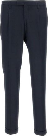 BRIGLIA 1949 Slim-fit Pantalon - Heren - Nette broeken - Blauw - M - Wol - Broeken