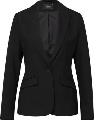 s.Oliver Blazer - Dames - Blazers - Zwart - S - Leer - Jassen