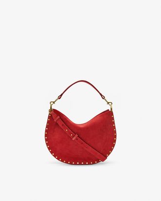 Isabel Marant Oskan Soft Zip Bag In Suede Leather - Scarlet Red - Isabel Marant