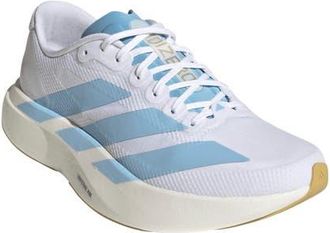adidas Adizero Evo SL Running Shoe in White/Blue/Matte Gold at Nordstrom, Size 10.5