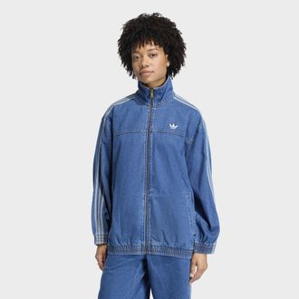 adidas Outdoorjacke ADIDAS ORIGINALS FIREBIRD TT D, Damen, Gr. XL, medium vintage denim, Obermaterial: 100% Baumwolle, Jacken Outdoorjacke, Adilenium Jeans-O