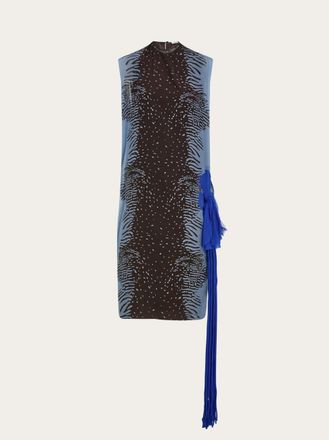 Ferragamo Women Silk dress with flower detail Multicolor