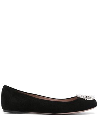 Gucci Interlocking-G ballet flats - women - Leather - 36.5 - Black
