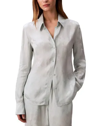 Calvin Klein Jacquard Slim Button-Down Shirt