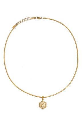 Petit Moments Initial Pendant Necklace in Gold-K at Nordstrom