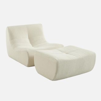 Sweeek Sill&oacute;n De Borreguito Texturizada Con Reposapi&eacute;s