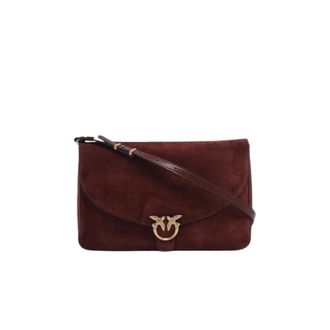 Pinko Love Satchel Big Suede - Bags - Mujer - Rojo - ONE SIZE