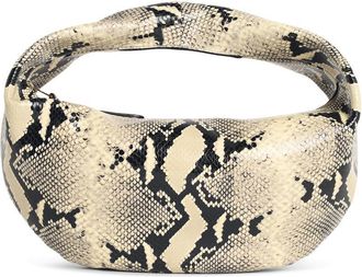 Khaite Kakikleurige medium Olivia Hobo slangenleren tas