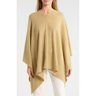 Portolano Lightweight Cowl Neck Poncho in Mustard at Nordstrom Rack