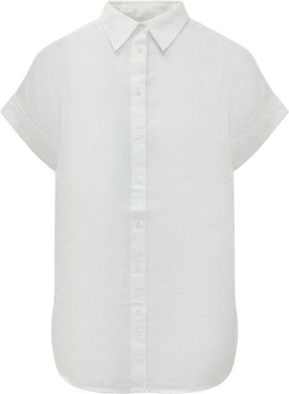 Ralph Lauren Broono SS Linnen Shirt - Dames - Overhemden - Wit - XL - Linnen - Overhemden