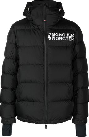 Moncler Isorno logo-print jacket - men - Polyamide/Polyester/Feather Down/Polyamide - 3 - Black
