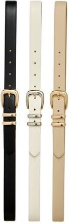 Vince Camuto 3-for-1 Assorted Belts in Black Bone Tan at Nordstrom Rack, Size X-Large