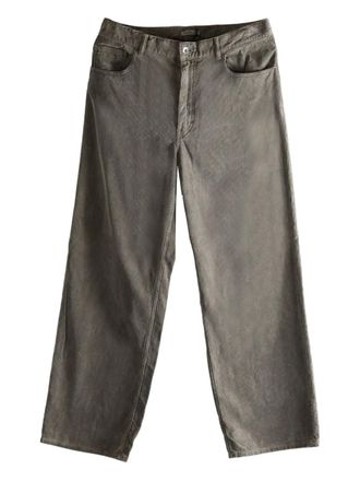 Auralee Pantaloni a coste - Grigio
