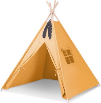 OEM Tienda Tipi Infantil Con Plumas Colgantes - Mostaza